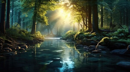 Obraz premium beautiful nature landscape panoramic photo