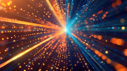 Obraz premium Abstract Light Trails with Bright Bokeh