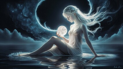 mermaid in the night