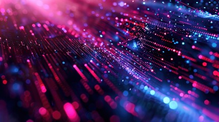 Obraz premium Abstract Digital Background with Glowing Lights