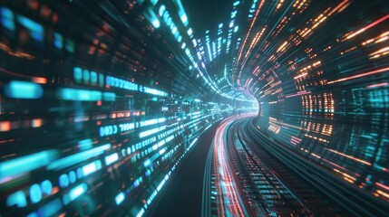 Digital Tunnel of Light and Data