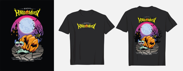 Happy Halloween T shirt design illustration vector file