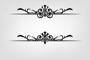 Classic Vintage Baroque Victorian Frames Separator Elements Classic Wedding Invitation