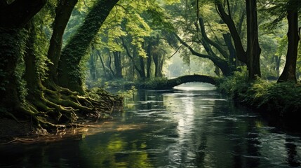 beautiful nature landscape panoramic photo