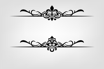 Classic Vintage Baroque Victorian Frames Separator Elements Classic Wedding Invitation