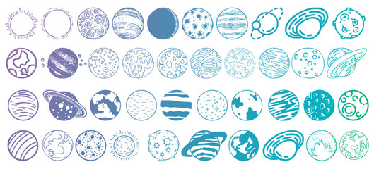 Meteor and space glyph collection © Oliver Woods