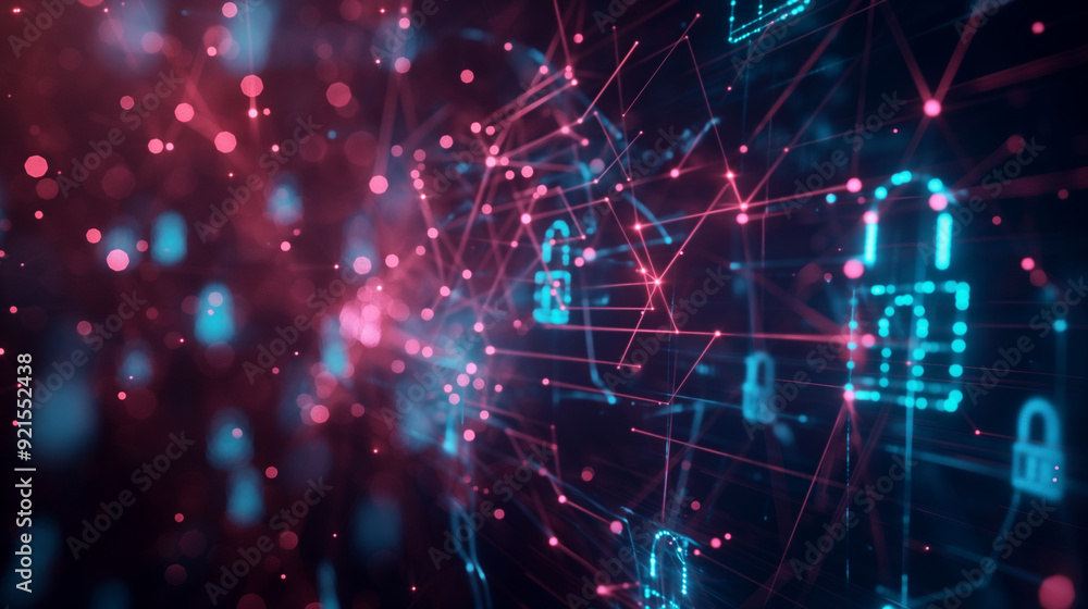 Aufkleber concept of data encryption with a visual representation of data being transformed into an encrypted 