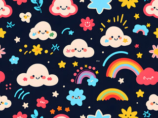 Pattern  cartoon  vector  ,Ai generated 
