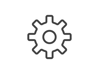 シンプル歯車マークA：角丸8歯灰色線