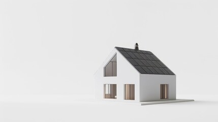 Modern House with Solar Panels