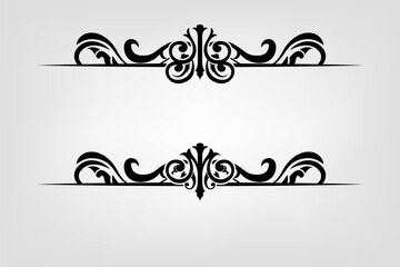 Classic Vintage Baroque Victorian Frames Separator Elements Classic Wedding Invitation