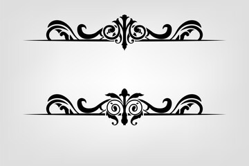 Classic Vintage Baroque Victorian Frames Separator Elements Classic Wedding Invitation