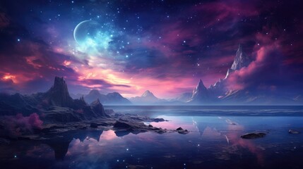 beautiful space, galaxy background