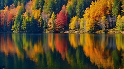 lake with mountains in the background