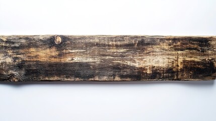 Fototapeta premium Isolated Wooden Banner with Witch Theme on White Background: Enchanting and Mystical Design