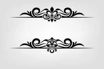 Classic Vintage Baroque Victorian Frames Separator Elements Classic Wedding Invitation