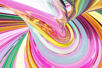 Beautiful colorful   texture  design 3d illustration. Abstract chaotic pop art  water surface  pattern.