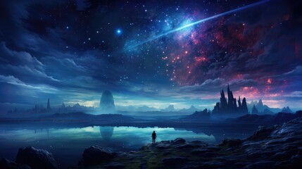 beautiful space, galaxy background
