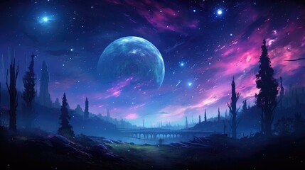 Naklejka premium beautiful space, galaxy background