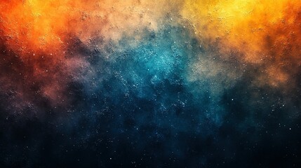 Abstract Cosmic Nebula with Vibrant Colors and Star Dust