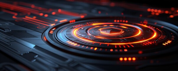 Round machine with yellow and red light emitting