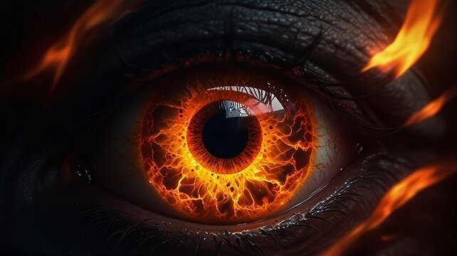 A fiery sathan eye.