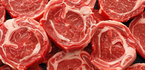 slices of fresh meat 
