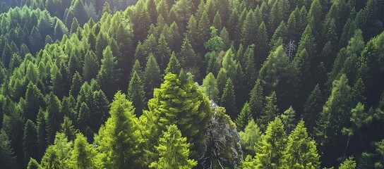 dense and sprawling pine trees 