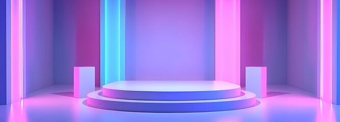Pink podium for your product photos