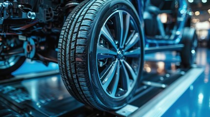 Fototapeta premium Closeup of a Car Wheel