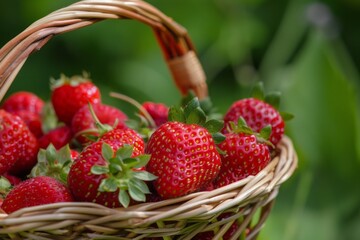 A basket full of summer’s bounty: strawberries at their peak generative ai