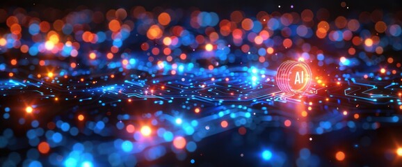 Obraz premium AI Technology Abstract