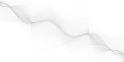 Abstract gray smooth wave on a white background. Digital frequency track equalizer. Stylized line art background. 