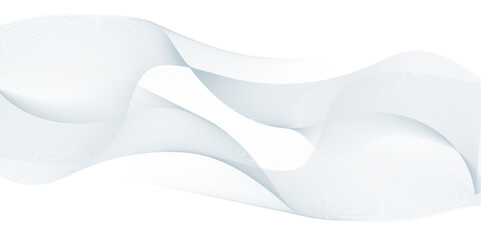 Abstract gray smooth wave on a white background. Dynamic sound wave. Design element. Vector illustration.