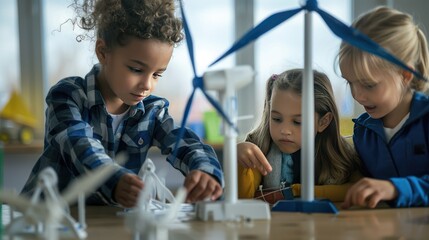 Children Learning About Renewable Energy