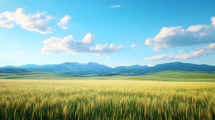 Fototapeta premium wheat field and sky