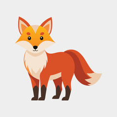 Adorable Fox Cartoon Vector Illustration. Playful Woodland Animal Design