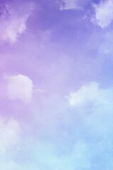 Obraz premium 柔らかい雲とパステル調の水彩背景とコピースペース