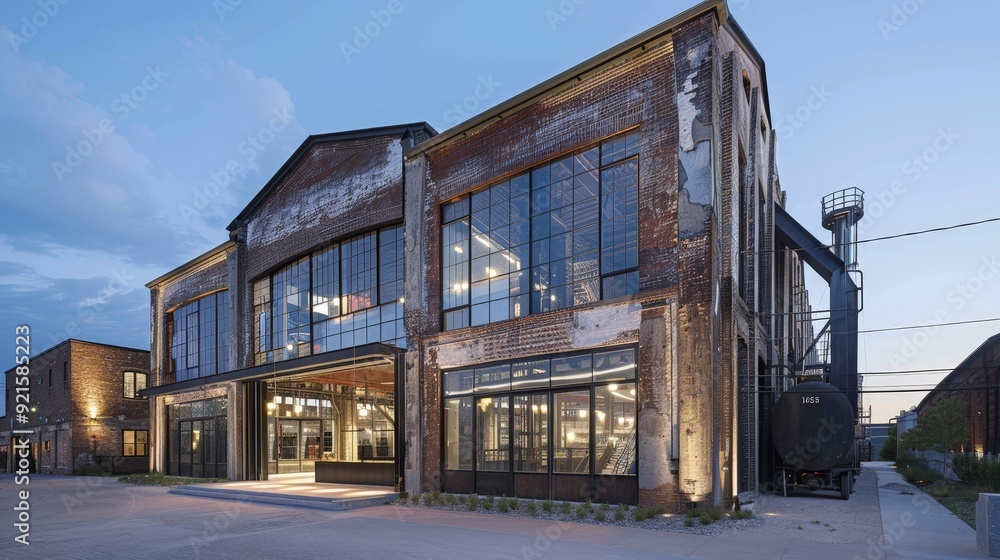 Poster case studies of adaptive reuse projects transforming old structures into modern construction site bu