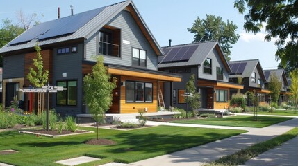 Case studies of sustainable neighborhoods with innovative family home designs.