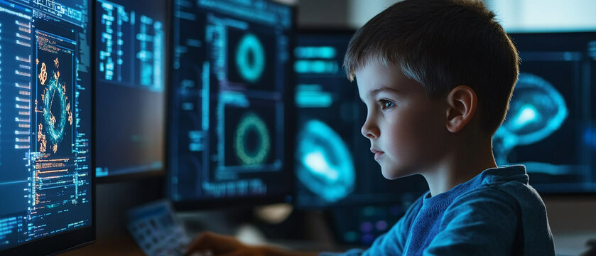 Boy working on AI project Generative AI is making its way into the programming world through AI code assistants