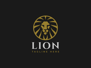 lion head logo vector illustration logo template