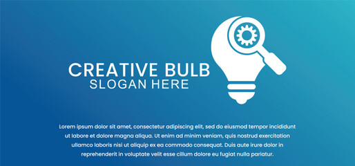 vector logo design light bulb, with symbol of technology, creativity, energy logo design