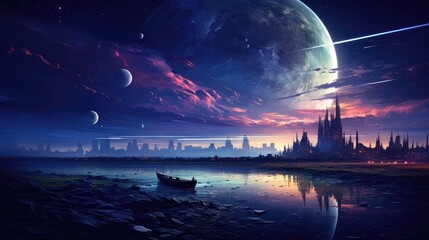 beautiful space, galaxy background