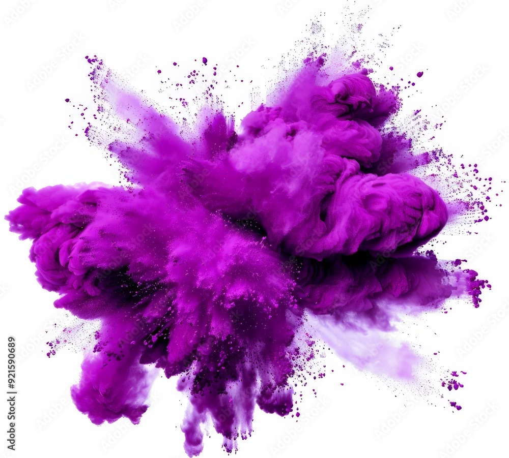 Aufkleber a high-resolution, 4k image showcases the intricate details of the exploding powder, highlighting it