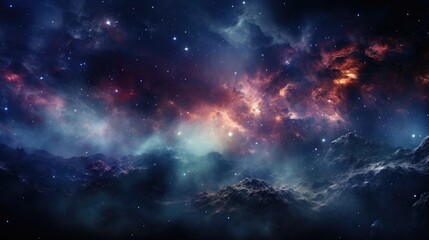 Naklejka premium beautiful space, galaxy background