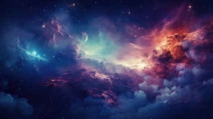 Fototapeta premium beautiful space, galaxy background
