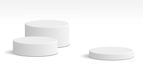 cylinder podium tube circle podium stage 3d Abstract minimal scene mockup products display studio, Stage showcase. Vector geometric forms