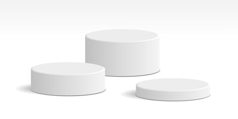 cylinder podium tube circle podium stage 3d Abstract minimal scene mockup products display studio, Stage showcase. Vector geometric forms