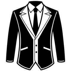 Suit jacket silhouette vector illustration